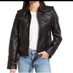 Sam Edelman Super Soft 100% Lam Leather Single Breasted Moto Jacket 🤩❤️ 🏍